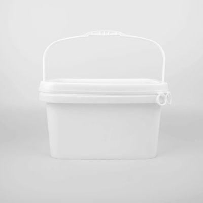 5L pp foggiano i secchi di plastica del quadrato bianco del secchio di stoccaggio rettangolari