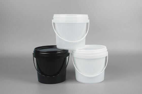 18L pp secchio di plastica del nero di 5 galloni intorno al chiaro commestibile